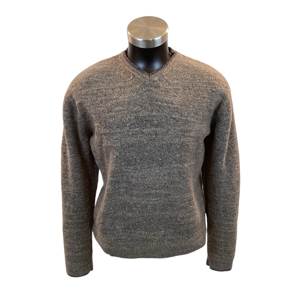 Joseph Abboud V Neck Wool Sweater Brown